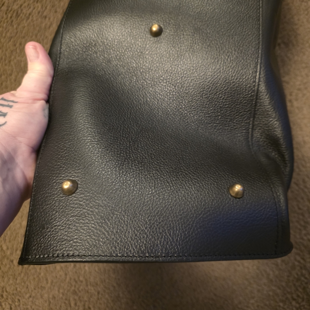 Elegant Black Pratesi GRAN MARGOT Leather Handbag - Picture 8 of 9